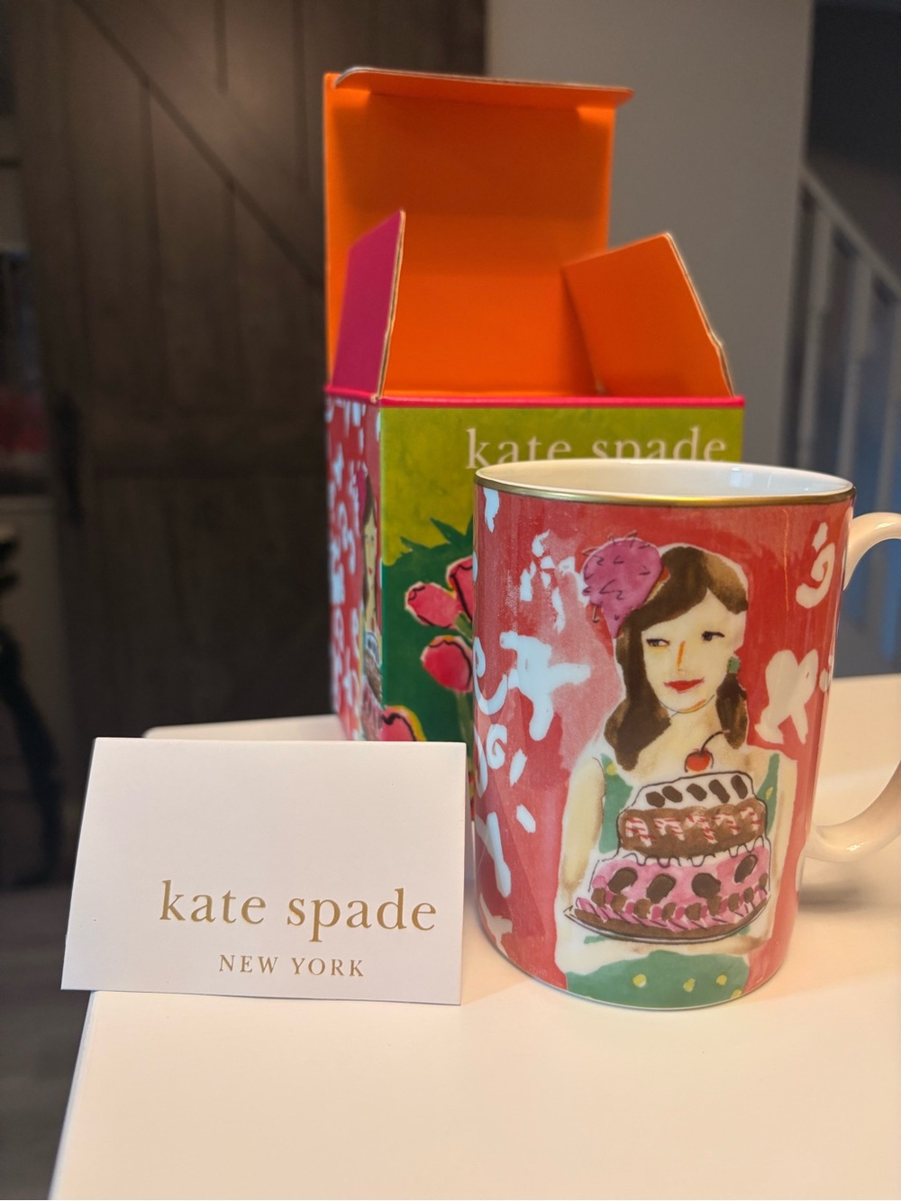 Kate Spade Lenox “Just Desserts” mug 10oz (new in box)